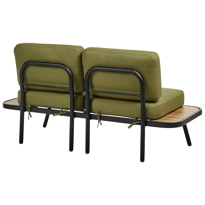 Garden Lounge Set with Table 4 Seater MINOZZO Certified Acacia Wood Olive Green