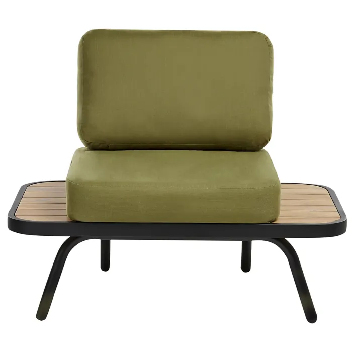 Garden Lounge Set with Table 4 Seater MINOZZO Certified Acacia Wood Olive Green