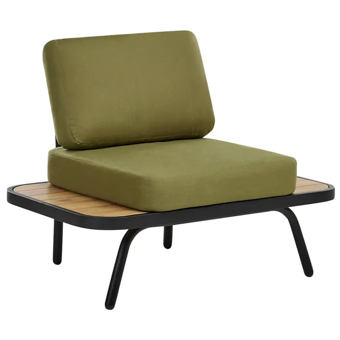 Garden Lounge Set with Table 4 Seater MINOZZO Certified Acacia Wood Olive Green