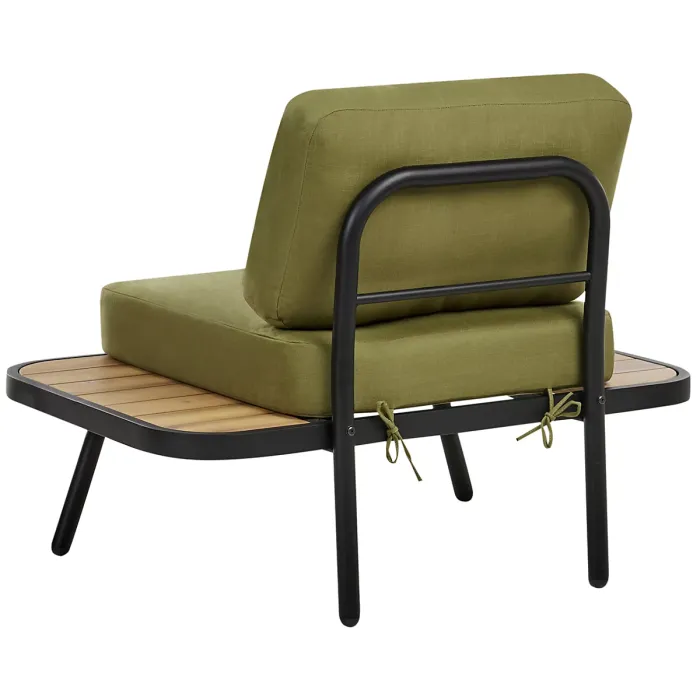 Garden Lounge Set with Table 4 Seater MINOZZO Certified Acacia Wood Olive Green