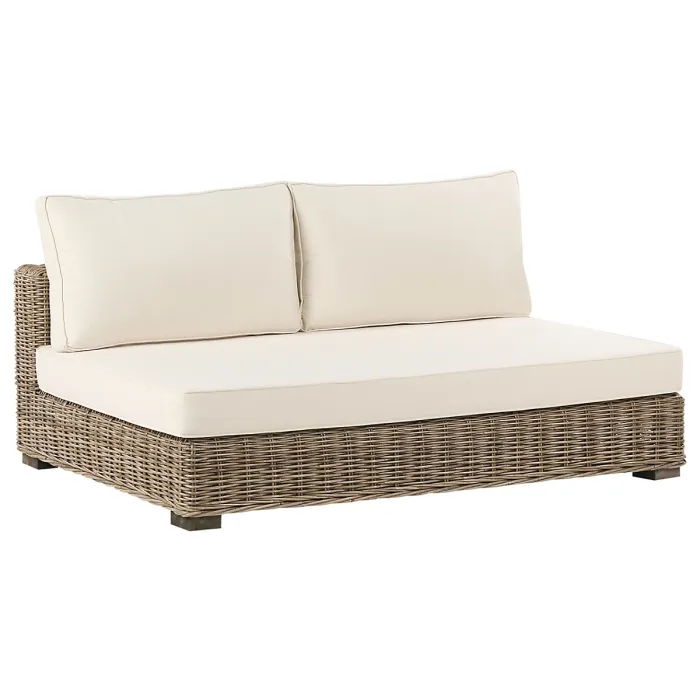 Garden Lounge Set with Table 4 Seater VARALLO Left Hand Modular Rattan Grey
