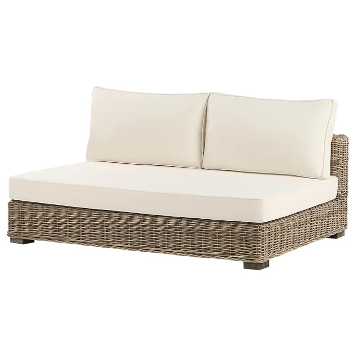 Garden Lounge Set with Table 4 Seater VARALLO Right Hand Modular Rattan Grey