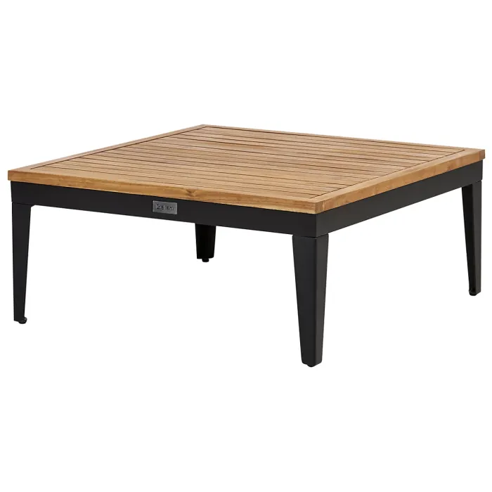 Garden Corner Sofa with Table 3 Seater BRACCIANO Right Hand Certified Acacia Wood Light Beige