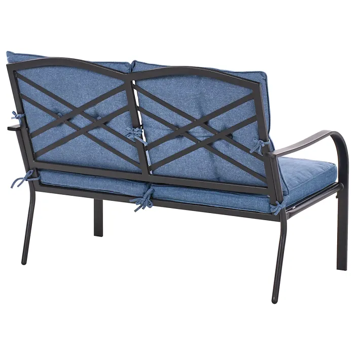 Garden Lounge Set with Table 4 Seater MESTRINO Metal Blue