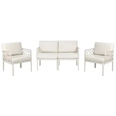 Garden Sofa Set 4 Seater ERICHE Light Beige