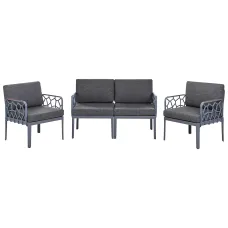 Garden Sofa Set 4 Seater ERICHE Dark Grey