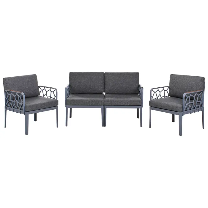Garden Sofa Set 4 Seater ERICHE Dark Grey