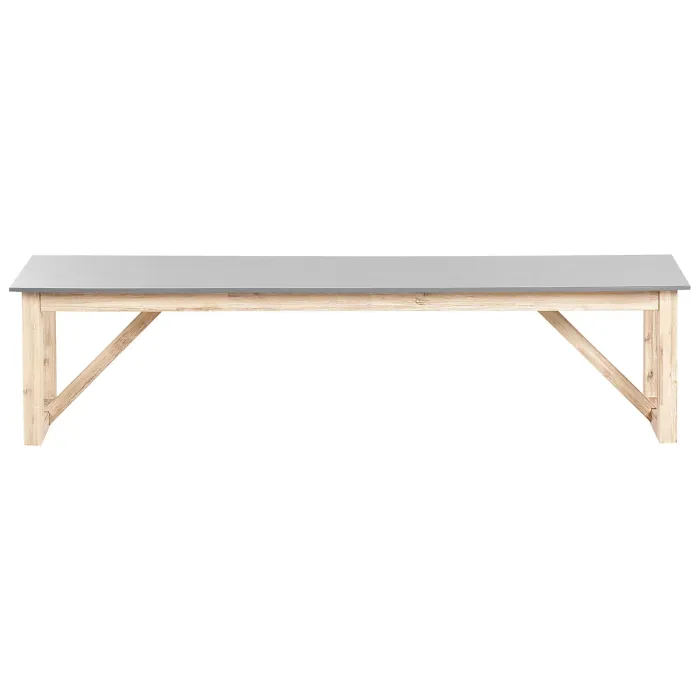 Garden Dining Set with Benches NOTTERI Concrete Grey