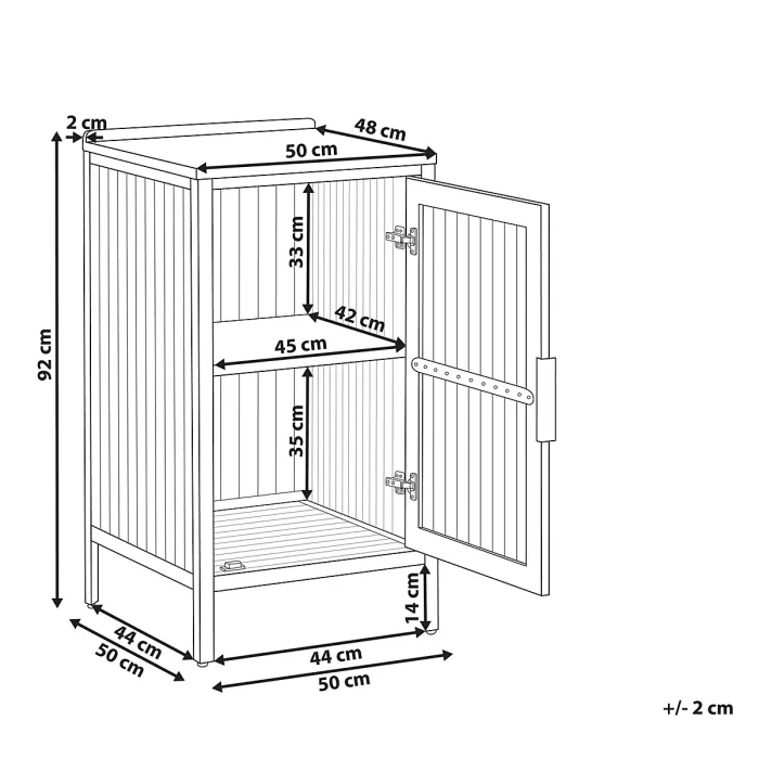 Outdoor Kitchen Cabinet IVREA Certified Acacia Wood Brown