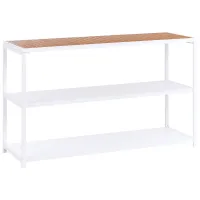 Outdoor Kitchen Island AVETRANA Metal Brown/ White