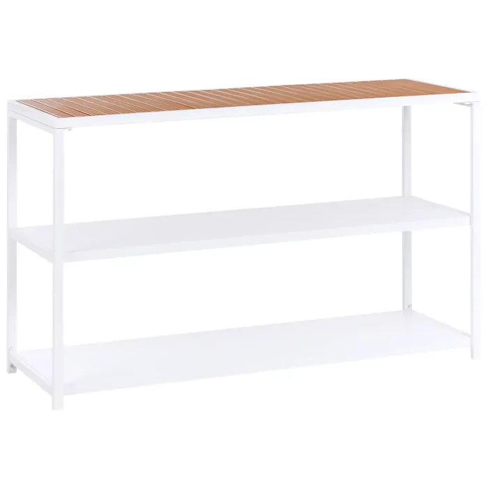 Outdoor Kitchen Island AVETRANA Metal Brown/ White