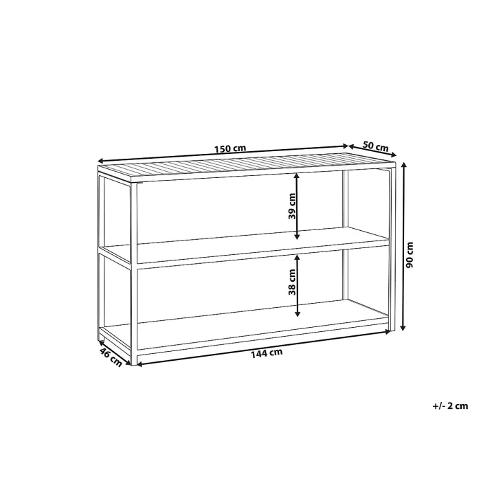 Outdoor Kitchen Island AVETRANA Metal Brown/ White