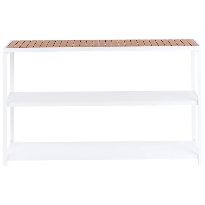 Outdoor Kitchen Island AVETRANA Metal Brown/ White