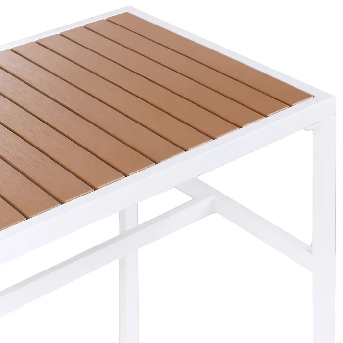 Outdoor Kitchen Island AVETRANA Metal Brown/ White