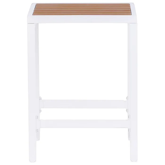 Garden Bar Set 2 Seater AVETRANA Metal Brown/ White