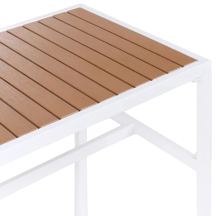 Garden Bar Set 2 Seater AVETRANA Metal Brown/ White