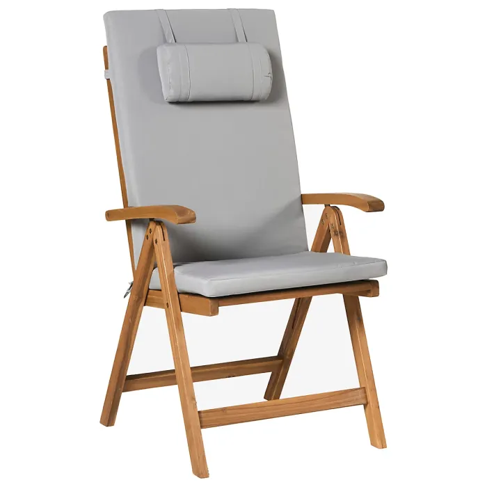 Garden Dining Set 6 Seater JAVA PREMIUM Acacia Wood Light Grey