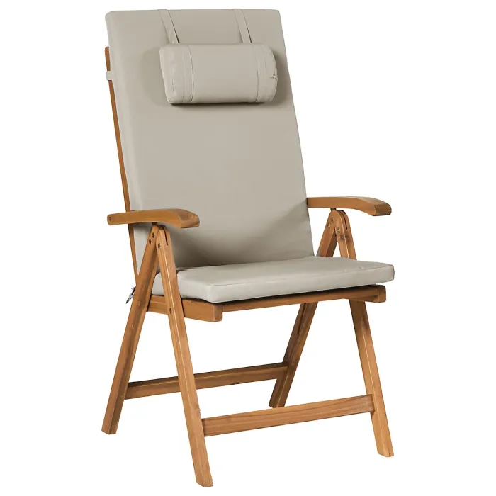 Garden Dining Set 6 Seater JAVA PREMIUM Acacia Wood Taupe