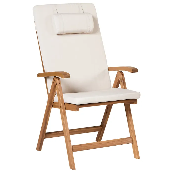 Garden Dining Set 6 Seater JAVA PREMIUM Acacia Wood Light Beige