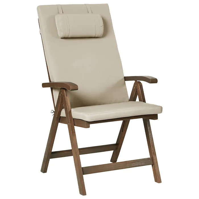 Garden Dining Set 6 Seater AMANTEA PREMIUM Acacia Wood Taupe