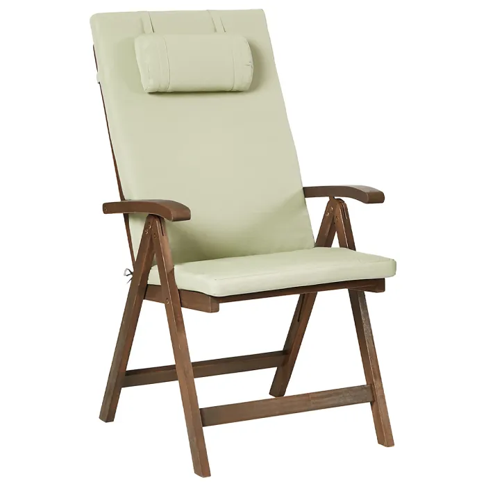 Garden Dining Set 6 Seater AMANTEA PREMIUM Acacia Wood Green