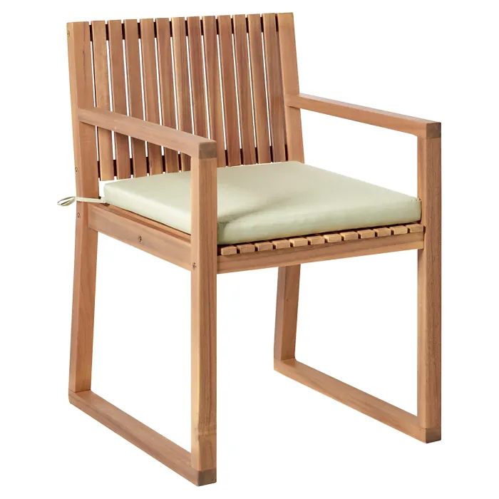 Garden Dining Set 8 Seater SASSARI PREMIUM with Cushions Certified Acacia Wood Light Green