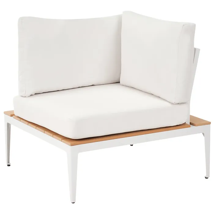Garden Corner Sofa with Table 5 Seater POSITANO Off-White