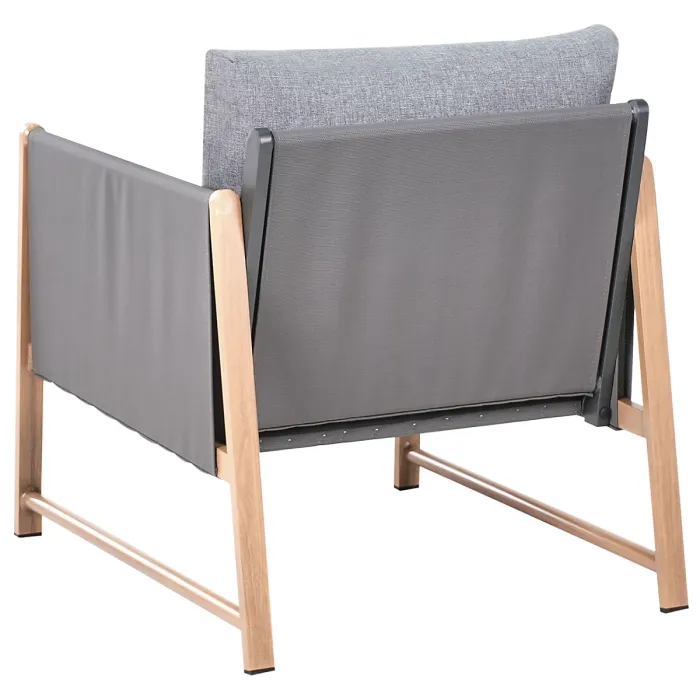 Garden Lounge Set with Table and Ottoman 5 Seater NOLA Metal Grey