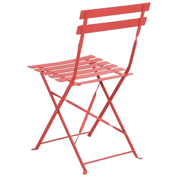 Garden Dining Set 4 Seater FIORI Metal Red