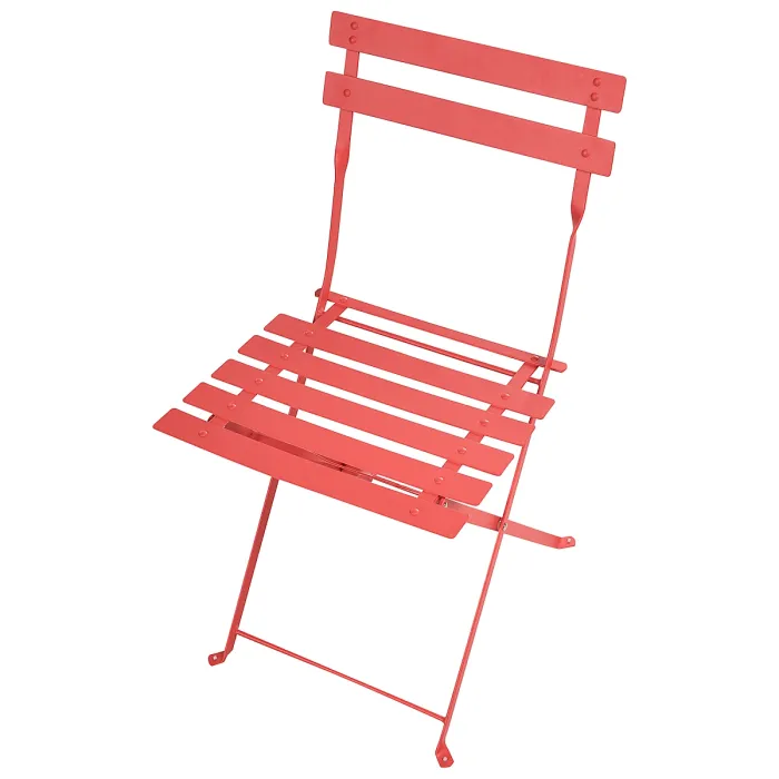 Garden Dining Set 4 Seater FIORI Metal Red