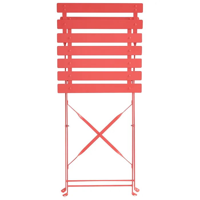 Garden Dining Set 4 Seater FIORI Metal Red