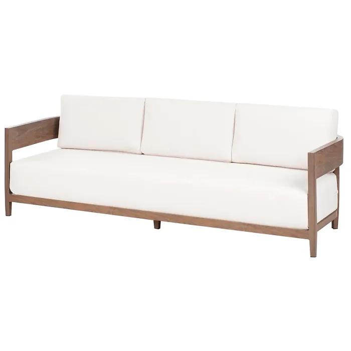 Garden Corner Sofa with Table 5 Seater SAMPIERI Left Hand Metal Brown