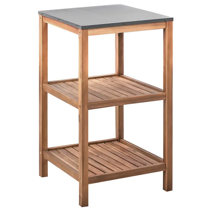 Outdoor Kitchen Island BRUCOLI Acacia Wood Brown