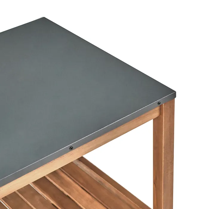 Outdoor Kitchen Island BRUCOLI Acacia Wood Brown