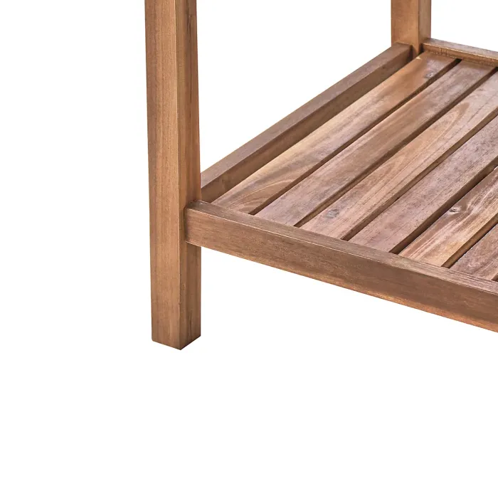 Big Kitchen Island BRUCOLI Acacia Wood Brown