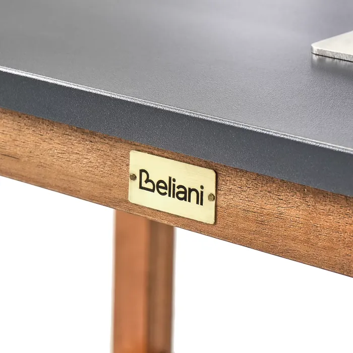 Outdoor Kitchen Island with Sink BRUCOLI Acacia Wood Brown/ Black