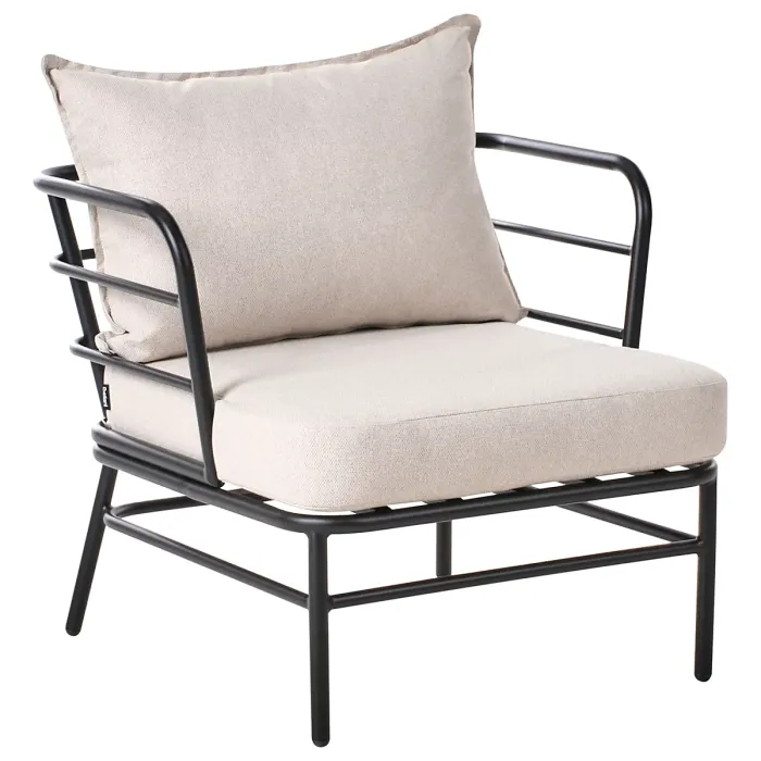 Garden Sofa Set 5 Seater PONZONE Metal Light Beige