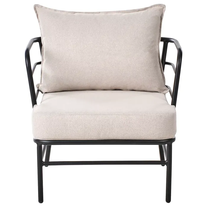 Garden Sofa Set 5 Seater PONZONE Metal Light Beige