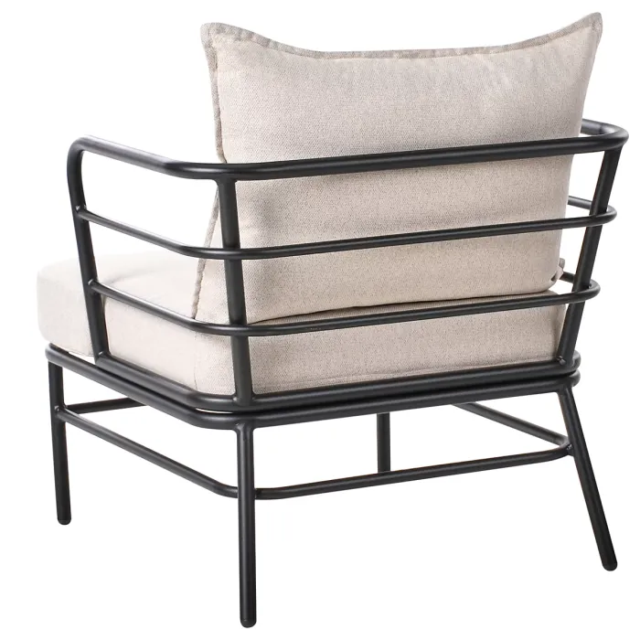 Garden Sofa Set 5 Seater PONZONE Metal Light Beige