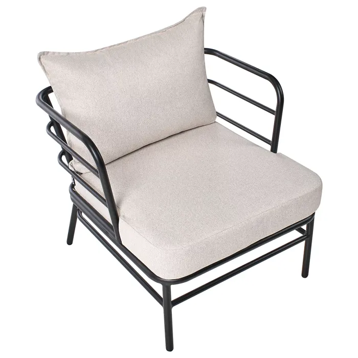 Garden Sofa Set 5 Seater PONZONE Metal Light Beige