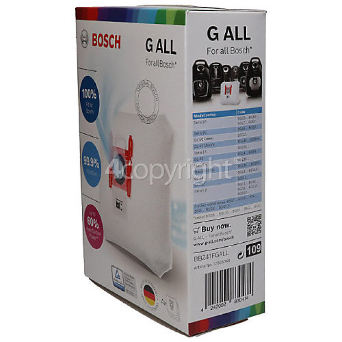 Synthetic Vacuum Dust Bag (Type G) - Pack of 4