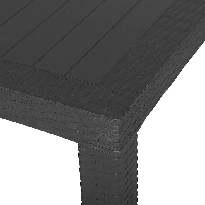 Garden Dining Set 4 Seater FOSSANO Graphite Grey