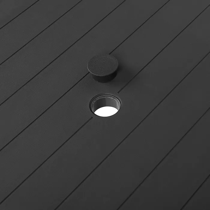 Garden Dining Set 4 Seater FOSSANO Graphite Grey