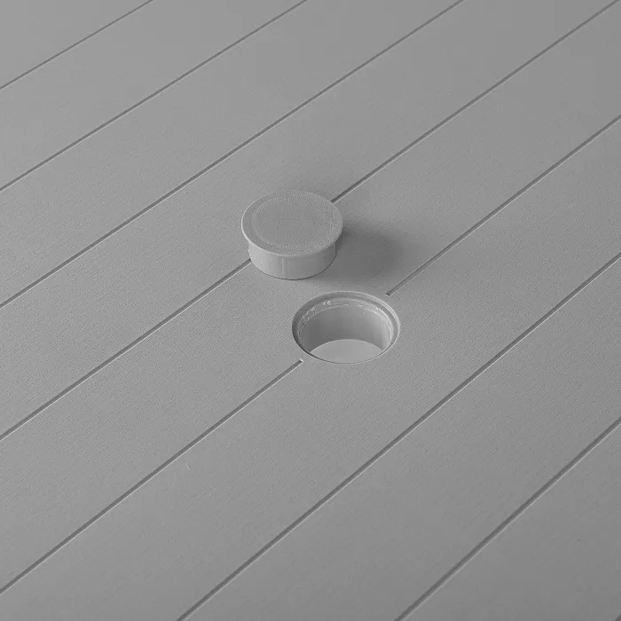 Garden Dining Set 6 Seater FOSSANO Light Grey