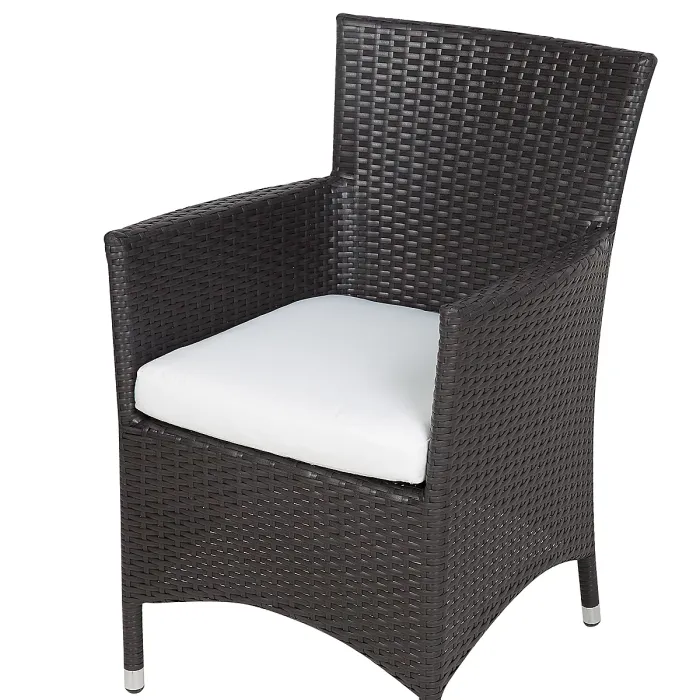 Garden Dining Set 8 Seater ITALY with Cushions PE Rattan Brown