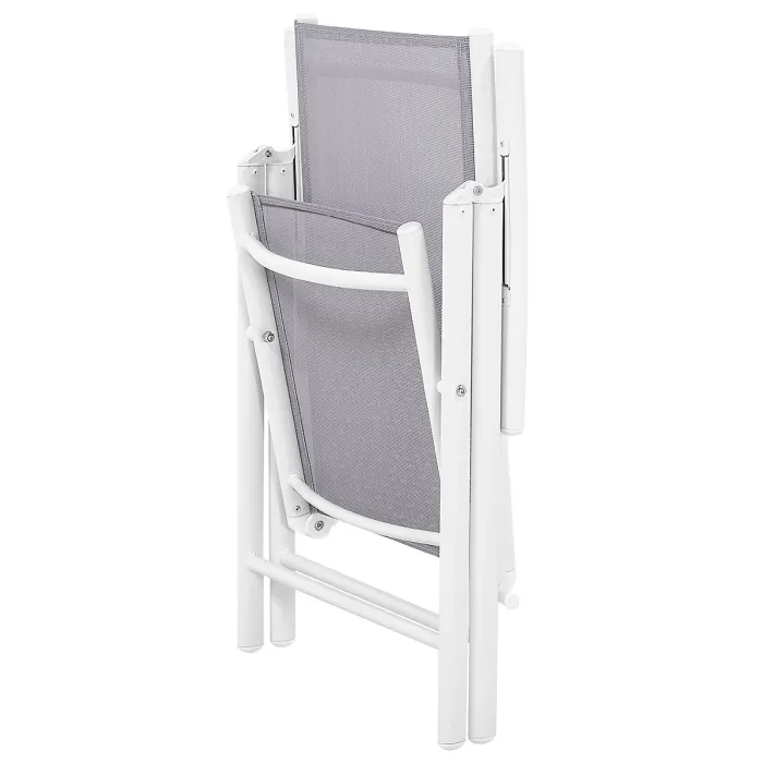 Garden Dining Set 6 Seater CATANIA Metal Grey