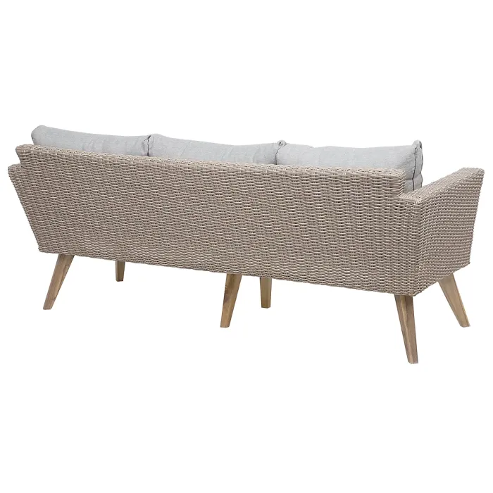 Garden Lounge Set with Table 5 Seater VITTORIA PE Rattan Grey