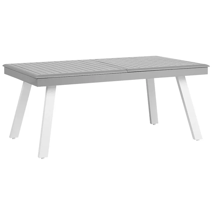 Garden Dining Set 6 Seater PERETA Metal Grey