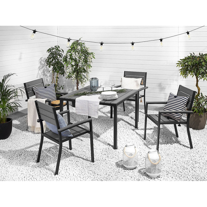 Garden Dining Set 4 Seater PRATO Grey