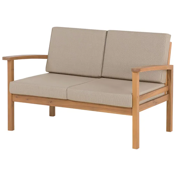 Garden Lounge Set with Table 4 Seater MANILA Certified Acacia Wood Light Brown